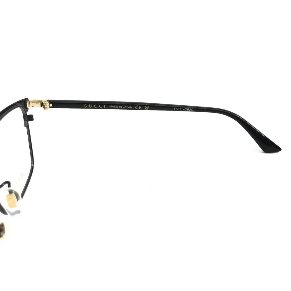 Gucci Eyeglasses Frames GG0756OA 001 Matte Black Rectangle Asian Fit 56-17-145